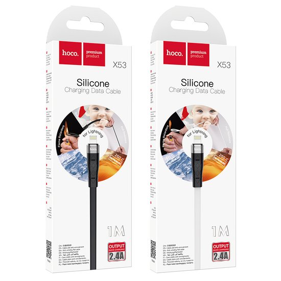 Кабель Hoco X53 Angel Silicone Lightning (1m)