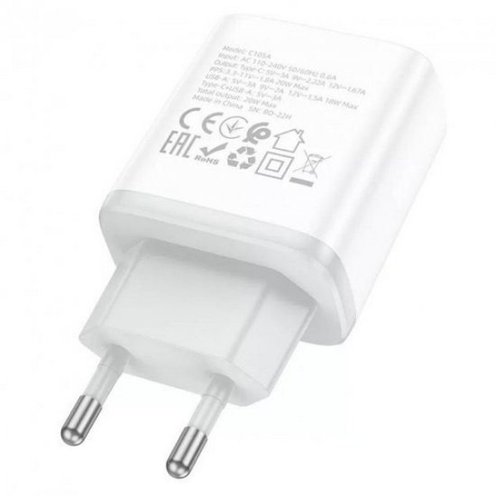 СЗУ Hoco C105A Stage dual port PD20W (Type-C + USB)