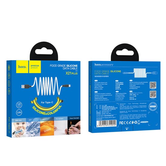 Кабель Hoco X21 Plus Silicone Type-C (1m)