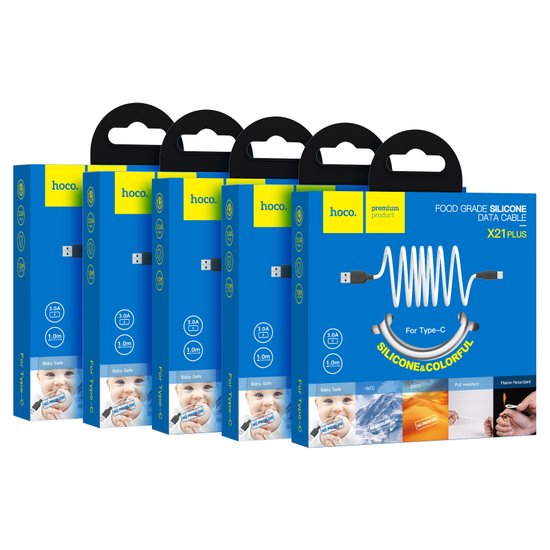 Кабель Hoco X21 Plus Silicone Type-C (1m)