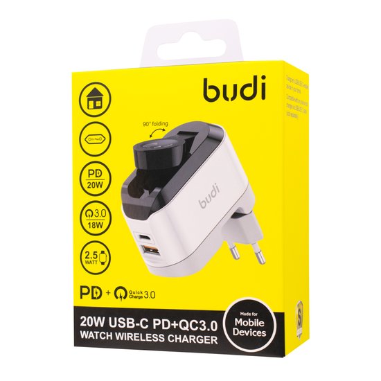 AC330WEW - Budi Home Charger 20W 2 USB