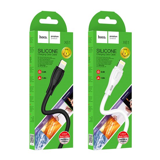 Кабель Hoco X61 Ultimate silicone charging data cable for iP
