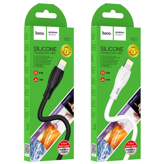 Кабель Hoco X61 Ultimate silicone charging data cable for iP