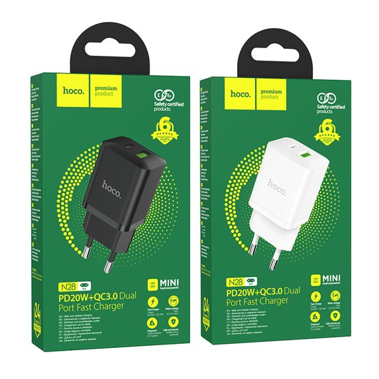 СЗУ Hoco N28 Founder PD20W+QC3.0 charger