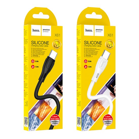 Кабель Hoco X61 Ultimate silicone charging data cable for Type-C