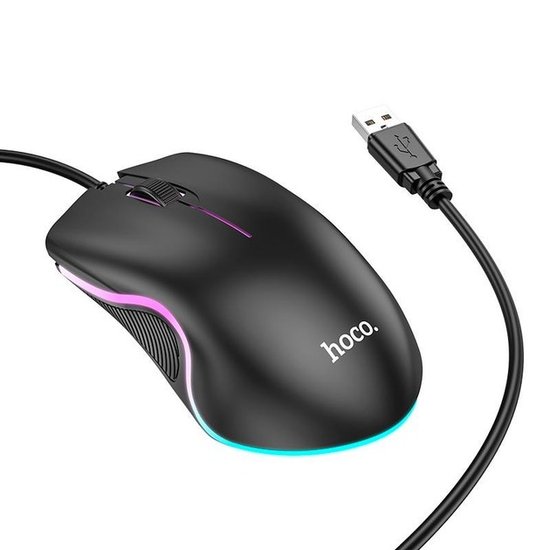 Мышь проводная Hoco GM19 Enjoy gaming luminous wired mouse