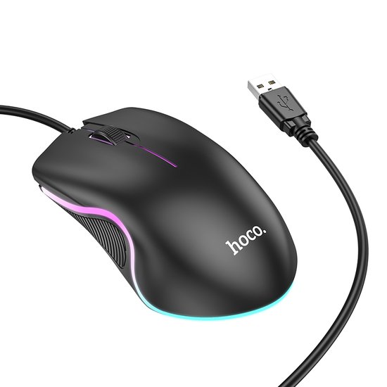 Мышь проводная Hoco GM19 Enjoy gaming luminous wired mouse