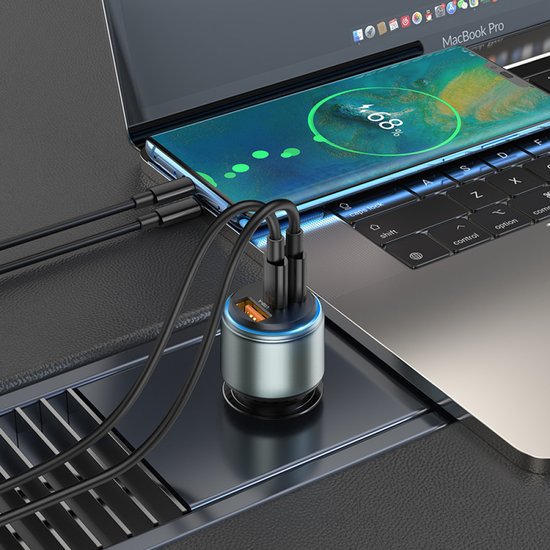 АЗУ Hoco NZ9 Galloper 95W three-port(2C1A) car charger