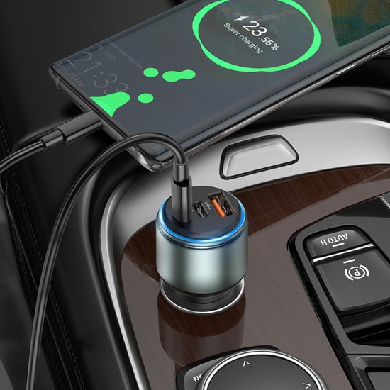 АЗУ Hoco NZ9 Galloper 95W three-port(2C1A) car charger