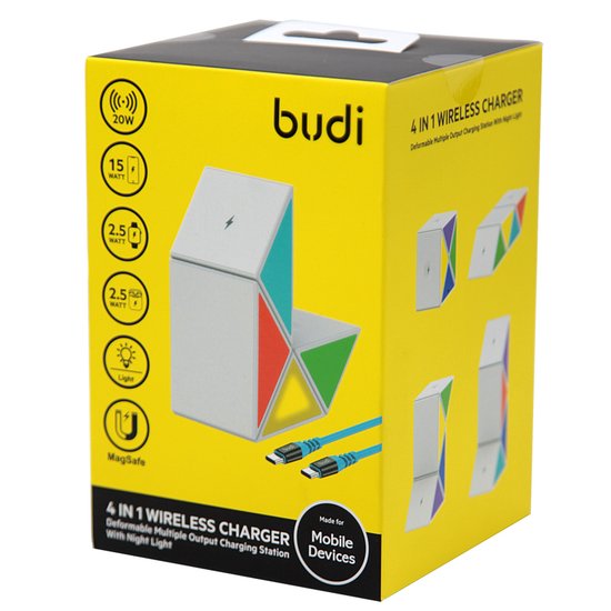 WL4600W Budi Wireless Charging 3 in 1