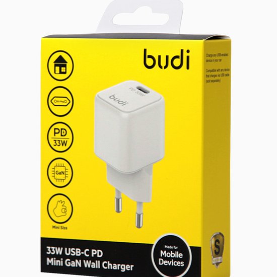 AC018EW - Budi Home Charger PD33W, Type - C