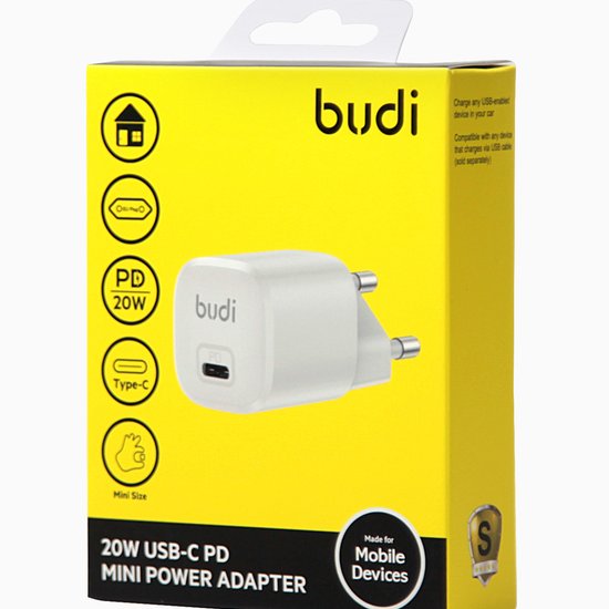 AC017EW - Budi Home Charger PD20W, Type - C