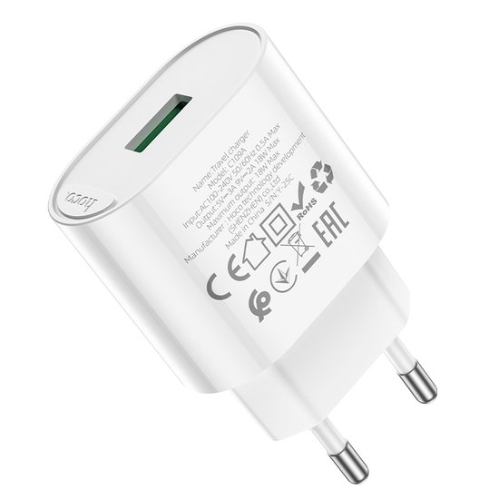 СЗУ Hoco C109A Fighter single port QC3.0 charger(EU)