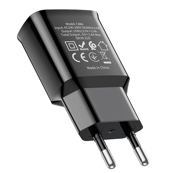 СЗУ Hoco C88A Star round dual port charger(EU)