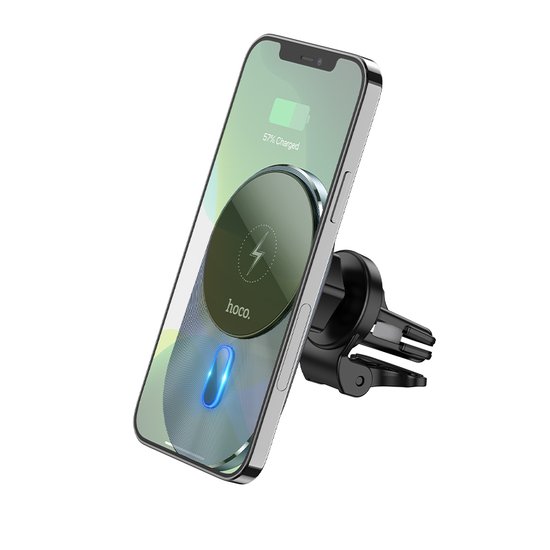 Автодержатель с беспроводной зарядкой Hoco CA91 Magic magnetic wireless fast charging car holder