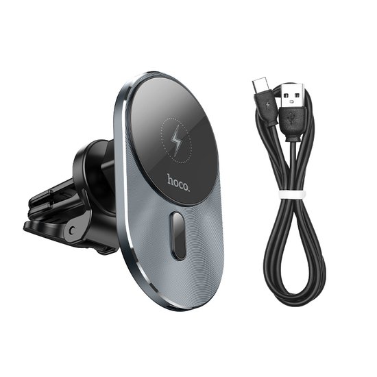 Автодержатель с беспроводной зарядкой Hoco CA91 Magic magnetic wireless fast charging car holder