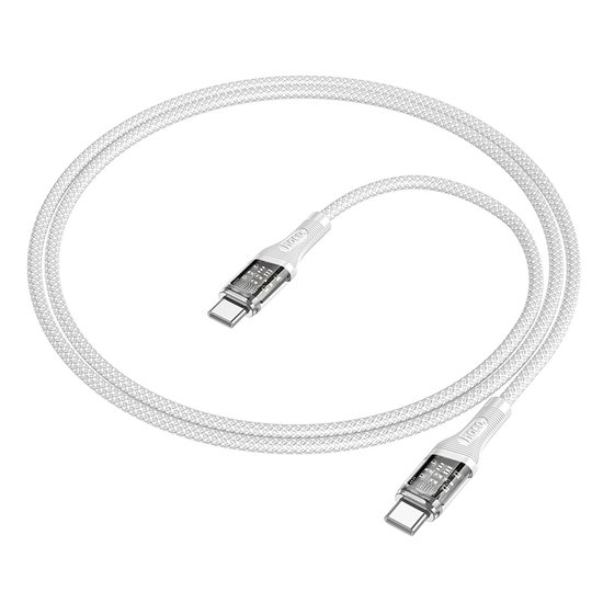 Кабель Hoco U111 Type-C to Type-C Transparent Discovery Edition 60W charging data cable