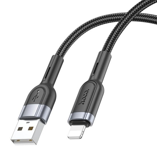 Кабель Hoco U117 Grand intelligent power-off charging data cable iP