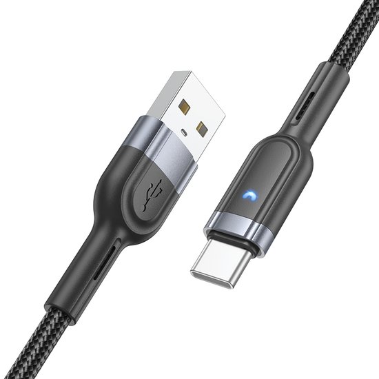 Кабель Hoco U117 Grand intelligent power-off charging data cable Type-C