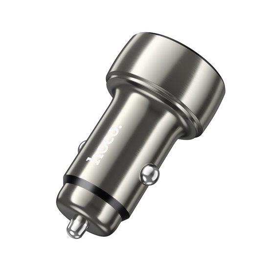 АЗУ Hoco Z50 Leader 48W dual-port PD30W+QC3.0 car charger with digital display