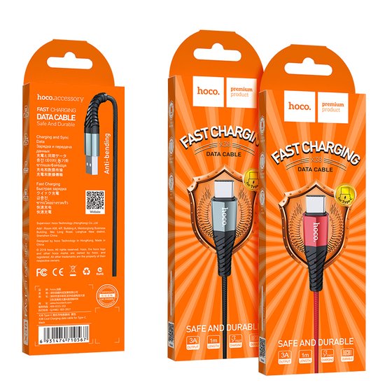 Кабель Hoco X38 Cool Charging data cable for Type-C