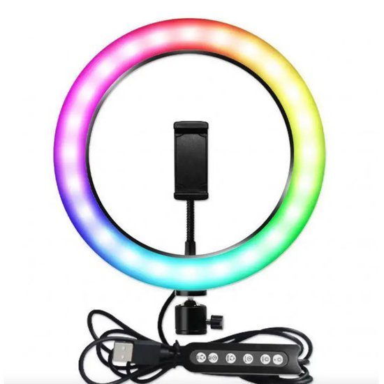 Кольцевая лампа Ring Light RGB200 20см