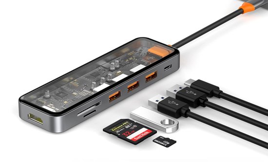WIWU Адаптер CB007 Cyber Hub Usb C 7-in-1 3.0 Ports