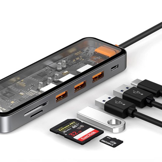 WIWU Адаптер CB007 Cyber Hub Usb C 7-in-1 3.0 Ports