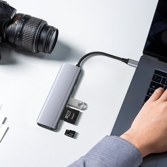 WIWU Переходник A731HC adapter Hub Type-C 7in1 Alpha HDMI, 3xUSB, SD, Type-C