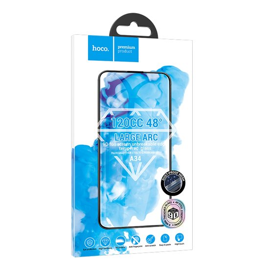Защитное стекло Hoco A34 9D Large Arc dustproof for iPhone 14/13/13 Pro