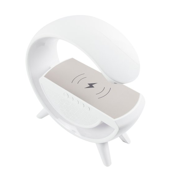 Колонка светильник с Bluetooth и беспроводной зарядкой BT2301