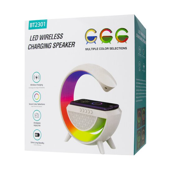 Колонка світильник з Bluetooth та бездротовою зарядкою BT2301