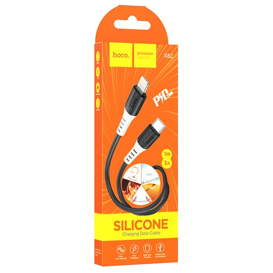 Кабель Hoco X82 iP PD silicone charging data cable