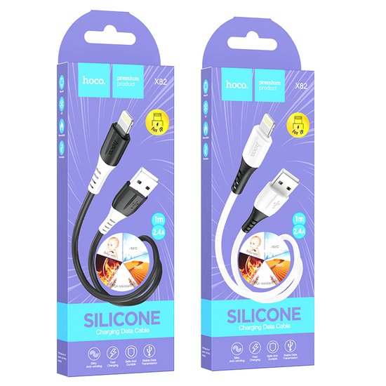 Кабель Hoco X82 iP silicone charging data cable