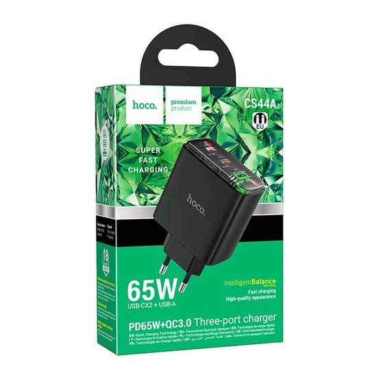 СЗУ Hoco CS44A Smart PD65W (2C1A) charger