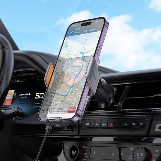 Автотримач HW7 Transparent Discovery Edition Wireless Fast Charging Car Holder(Air Outlet)