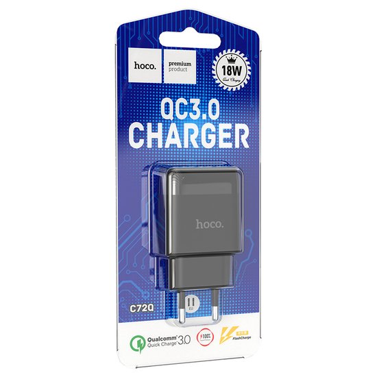 СЗУ Hoco C72Q Glorious single port QC3.0 charger