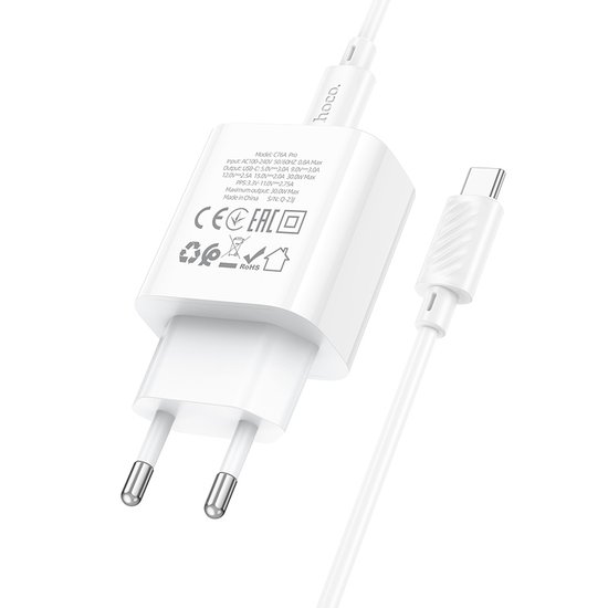 СЗУ Hoco C76A Pro Majestic single port PD30W charger set(Type-C to Type-C)