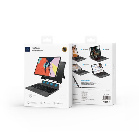 WiWU Чехол для планшета с клавиатурой Bluetooth Mag Touch iPad Keyboard Case "12,9"
