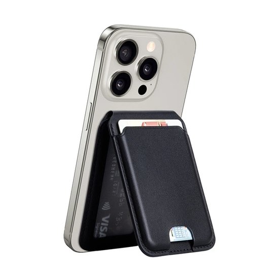 WIWU Визитница MW-003 Magsafe Compatible Leather Card Holder with Stand