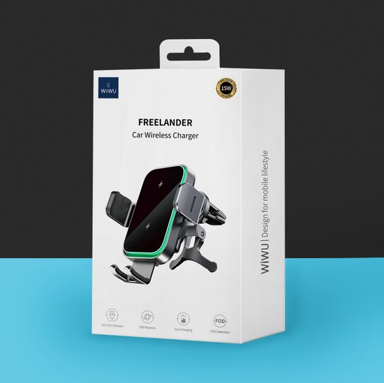 WIWU Автодержатель CH-313 Universal Air Vent Car Phone Mount-Holder with Wireless Charging 15W