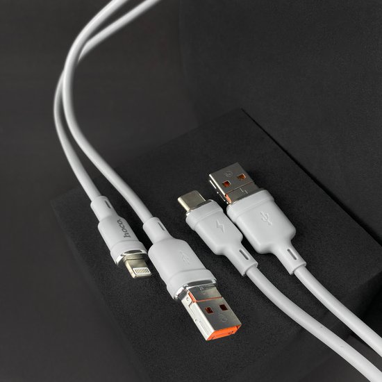 Кабель Hoco U131 Afortunado 2-in-1 charging data cable USB/Type-C to Type-C