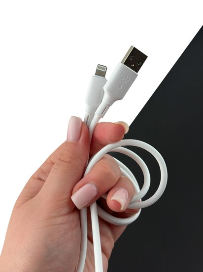 DC256TL10W - Budi Type-C to lightning cable Liquid Silica Gel PD 35W 1m