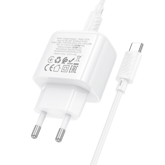 СЗУ Hoco CS53A Surplus single port PD25W charger set (C to C)
