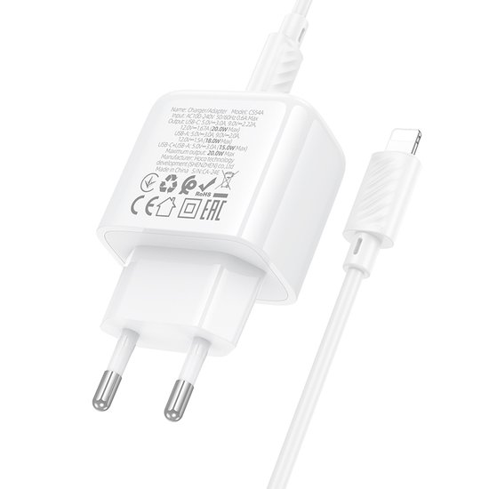 МЗП Hoco CS54A Surplus PD20W+QC3.0 charger set(C to iP)