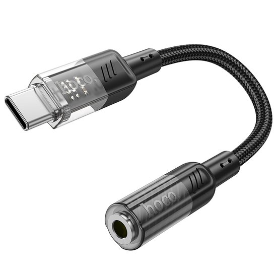 Кабель-перехідник Hoco LS37 Spirit transparent digital audio converter Type-C to 3.5mm