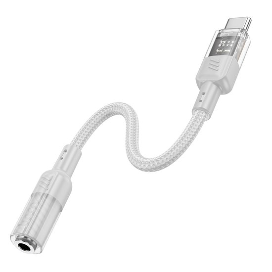 Кабель-перехідник Hoco LS37 Spirit transparent digital audio converter Type-C to 3.5mm