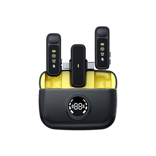 Мікрофон-петличка Wi-WM003 Duo Wireless Mini Microphone 2 in 1 Type C + Lightning Interface