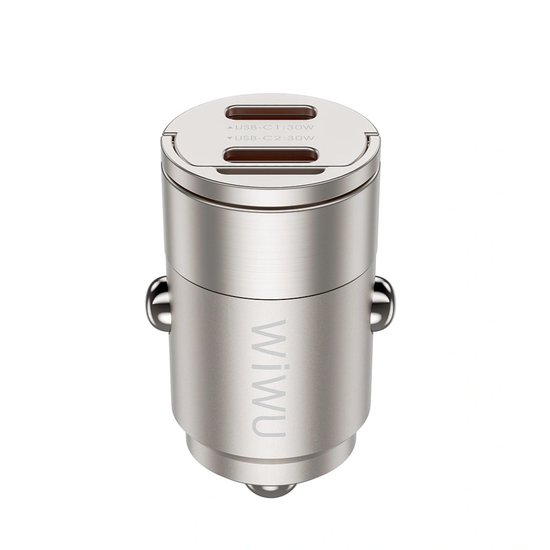 WIWU Автомобільний зарядний пристрій Wi-QC029 Nano Series 30W Fast Car Charger USC-A+USB-C