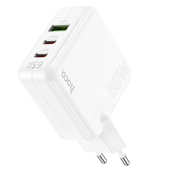 СЗУ Hoco C115A Header PD65W three-port(2C1A) charger(EU)